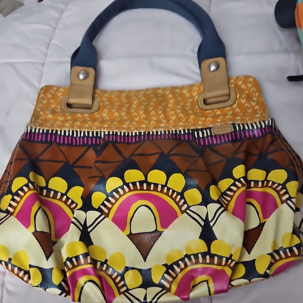 Fossil Multicolor Patterned Shoulder Bag